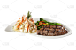 牛排,龙虾,格子烤肉,细香葱,清新,土豆泥,食品,西兰花,肉眼牛排,牛肉