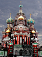 he Church of the Resurrection, Saint Petersburg, Russia俄国圣彼得堡的一个教堂。