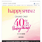 Ann Taylor - Online Only: 40% Off EVERYTHING!