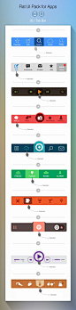 导航条配色，底色和当前色的搭配既和谐又突出。
iOS7 Tab bar: Mobile App, Flat Ui,  Website, App Ui, Build App, Bottom Bar, Ui Kit, App Design