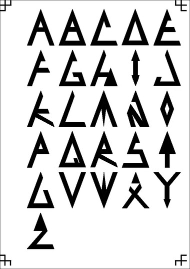 字体设计作业——26个字母设计