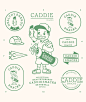 This may contain: some type of sticker that is on the back of a white shirt with green lettering