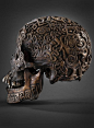 #爆艺术#Carved Tibetan skulls.（西藏雕刻头骨）