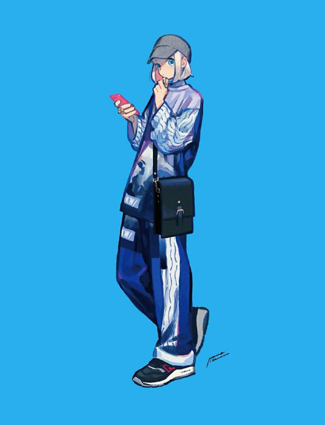 插画人物|酷女孩穿搭look
Art b...