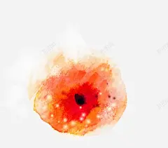 手绘红色梦幻水墨果实 创意素材