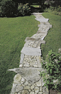 Stone walkway: 