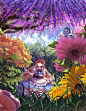 Tags: Fanart, Alice in Wonderland, deviantART, Alice (Alice in Wonderland), Caterpillar (Alice in Wonderland), PNG Conversion, Fanart From DeviantART, Kane (Pixiv5607168)