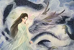 三生三世 十里桃花 白浅 同人图 插画 壁纸 | 素素和夜华 | 半次元-第一中文COS绘画小说社区