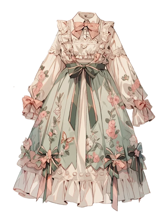 连衣裙｜oc服装设计手帐插画素材｜第九弹-花瓣网