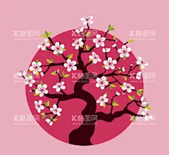 樱花插画  - 源文件下载【酷图网】樱花,樱花插画,卡通樱花,樱花素材,樱花矢量,手绘樱花,花卉素材,花朵,花卉插画,