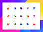Cloud platform icon colour lab branding zajno ux ui strategy icons delivery analytics