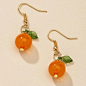 Boutique Jewelry | A Lil Fruity Dangle Earrings | Color: Green/Orange | Size: Os