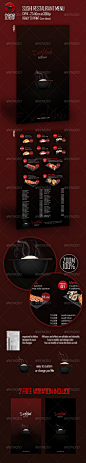 Sushi Restaurant Menu - Food Menus Print Templates