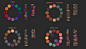 分享日本绘师まなあか设计制作的配色环，50种类别非常全面，炒鸡好看