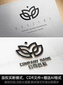花朵logo女性商标设计 CDR