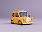 City 3D car by Samuel Briskar for ThreeDee on Dribbble