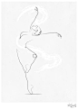 'Unfurl', Dancer Line Drawing Art Print by Kerry Kisbey | Society6: