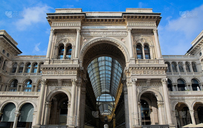维多利亚二世拱廊, 米兰,意大利,外立面...
