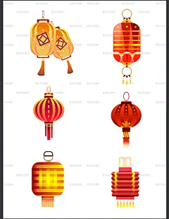 节日传统元素元宵中秋节海报灯笼海报装饰画背景矢量psd设计素材-淘宝网