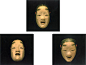 【娜拉的神奇面具】：日本艺术家娜拉的面具游戏追溯到1192-1333时期，面部刻板的面具被认为是沉静、自制的，由于"神奇"的能力却可以改变表情。当你直视时，你可以看到一幅刻板严肃的面具，把它的面部表情和下两幅照片相比较，你会发现它面部表情的变化取决于面部的倾斜角度。面具的形状强调了某种特征，尤其是嘴的轮廓，视角的稍微变化都会改变嘴角到嘴唇的相对位置。我们的视觉系统对面部特征的细微变化都非常的敏感，这样就理解了面部不同的感情特征