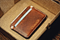 Rugged leather wallet / Slim Wallet/ Leather by northwardhandcraft-SR: