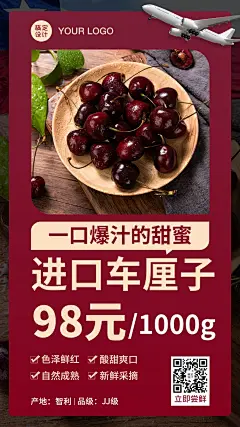 水果生鲜车厘子产品展示