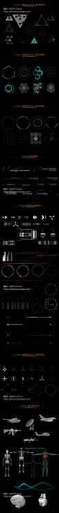 AE模板800+电影游戏高科技HUD科幻UI动画元素合集包  GFXCa