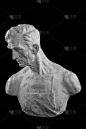 White plaster bust, sculptural portrait of the Master