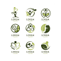 Coleção ecológica de logotipos Vetor grátis