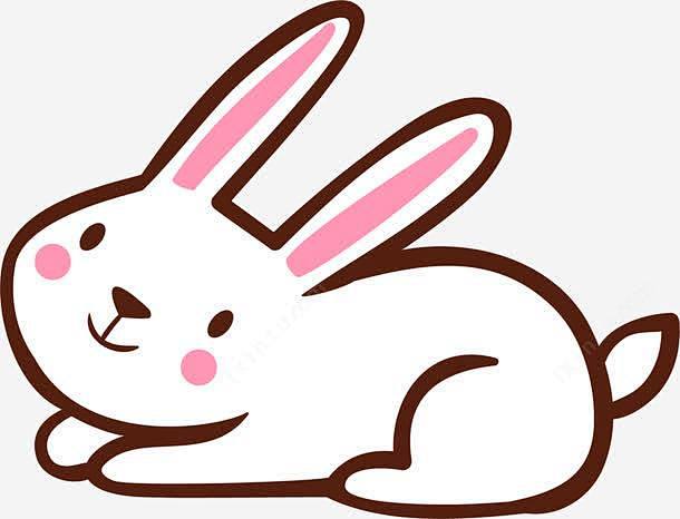 白色卡通兔子图案高清素材 动物 免费下载 页面网页 平面电商 创意素材 png素材