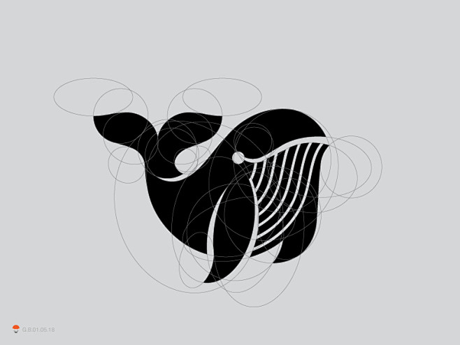 Whale grid sketch ic...