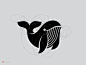 Whale grid sketch icon mark identity typography symbol logo