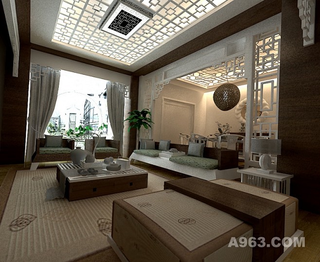 新中式----大体会-家装设计作品-中华...