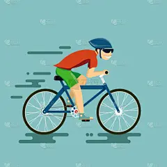 男人,骑自行车,快乐,人,户外,夏天,性格,迅速,探险