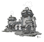 【sketch】草图，自我检讨20210324，船只工厂以及民族建筑, aerofsles GRS : 最近画的一些黑白草图，集中力量处理建筑，希望可以打开局面。现在一个阶段结束了，新的阶段马上就要开始，希望好运。谢谢收看