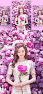 春天美女鲜花主题PSD海报模板Spring flower poster template#ti302a10102 :