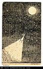 几何抽象插画，几何纹样图案插画，平面构成基础，手绘黑白装饰图案，手绘黑白线稿