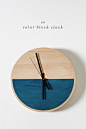 color block clock diy: 