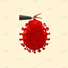 当代艺术拼贴与冠状病毒covid-19像手榴弹。