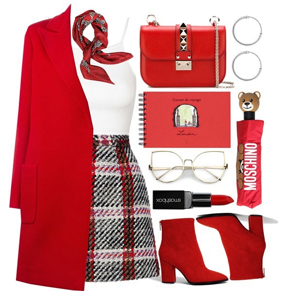 #skirt #red #fashion...