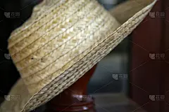 稻草,热带气候,泰国,古典式,夏天,户外,木制,草帽,静物,度假胜地