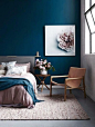 blue bedroom luxury bedroom idea master bedroom decor painting lamp nighslee memory foam mattress shopping mattress review mattress sizes #luxurybeddingtips