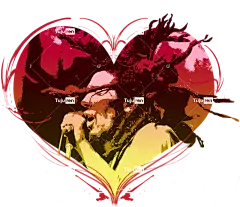 心 牙买加 鲍勃·马利 雷鬼 象征 音乐 复古的 形象的 T恤