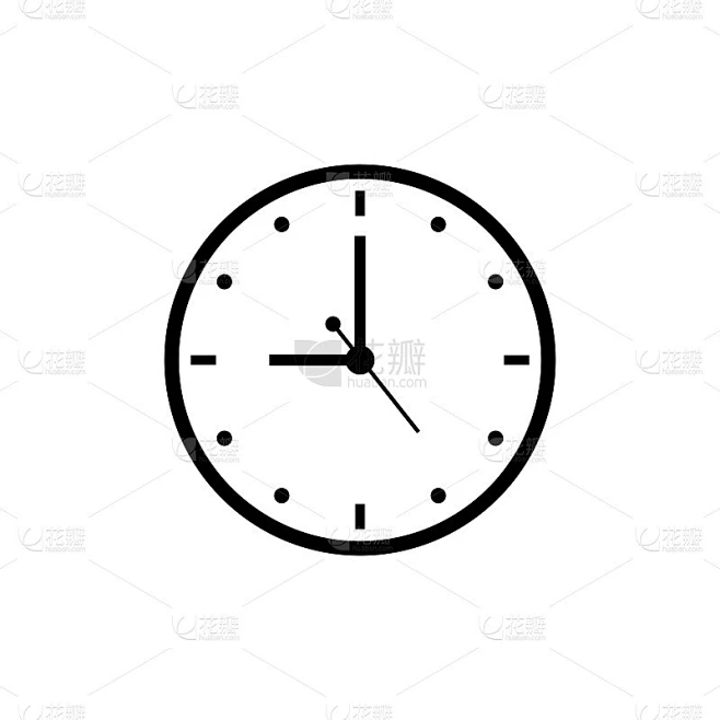 time icon, clock, nine o'clock素材-花瓣网