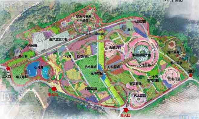 WB741 玫瑰园花谷月季花主题休闲农业文旅花海景观规划方案文本-淘宝网