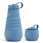 Amazon.com : STOJO Collapsible Bottle | Reusable & Leakproof Travel Water Bottle, Steel Blue, 20oz / 592ml : Sports & Outdoors