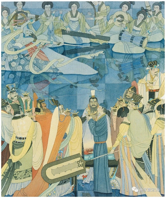 国风古代绘画宝藏欣赏【龙宫十八图】 选自戴宏海根据｛唐代傳奇｝彩绘的全套连环画《柳毅传书》-花瓣网