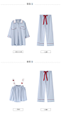 安之伴七件套睡衣女夏纯棉吊带短裤甜美少女宽松春秋可外穿家居服-tmall.com天猫