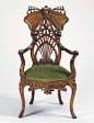 其中包括图片：A CARVED MAHOGANY ART NOUVEAU THRONE ARMCHAIR