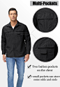 Amazon.com: TACVASEN Nylon Wrinkle-Resistant Breathable Long Sleeve Shirt for Climbing Hiking Black, M : Clothing, Shoes & Jewelry